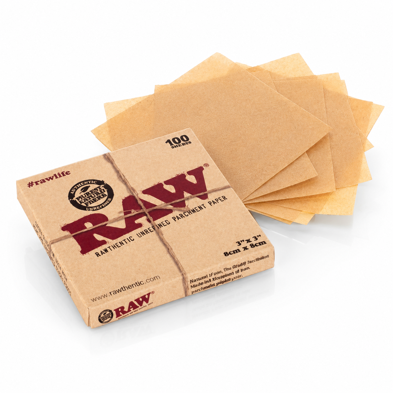 RAW PARCHMENT | 100 HOJAS 8cm x 8cm 📜