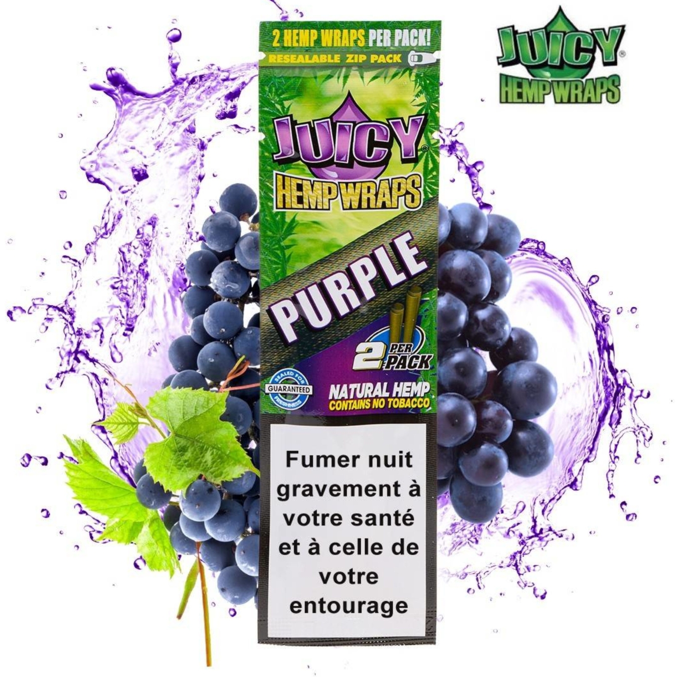 BLUNT JUICY HEMP WRAP PURPLE