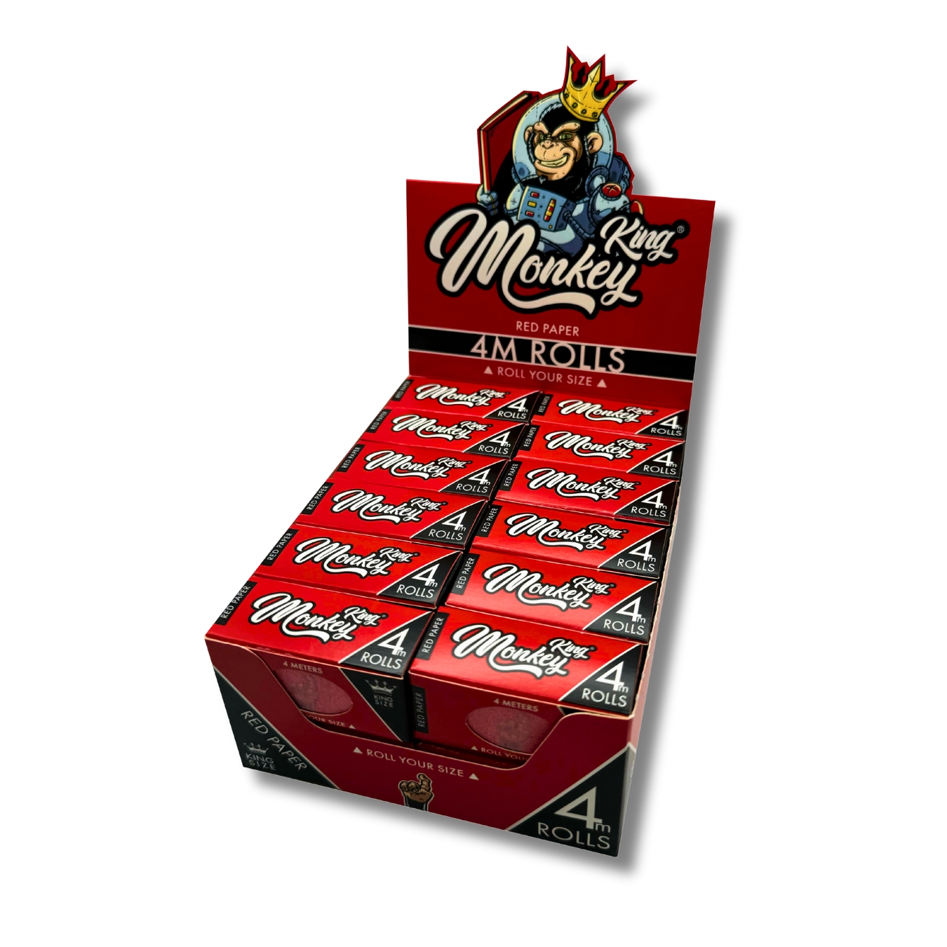 ROLLO PAPEL MONKEY KING RED 4M