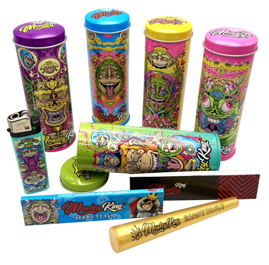 MONKEY PACK ROUND TIN BOX 2