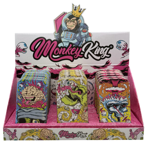 CAJA MONKEY TIN BOX SKULL