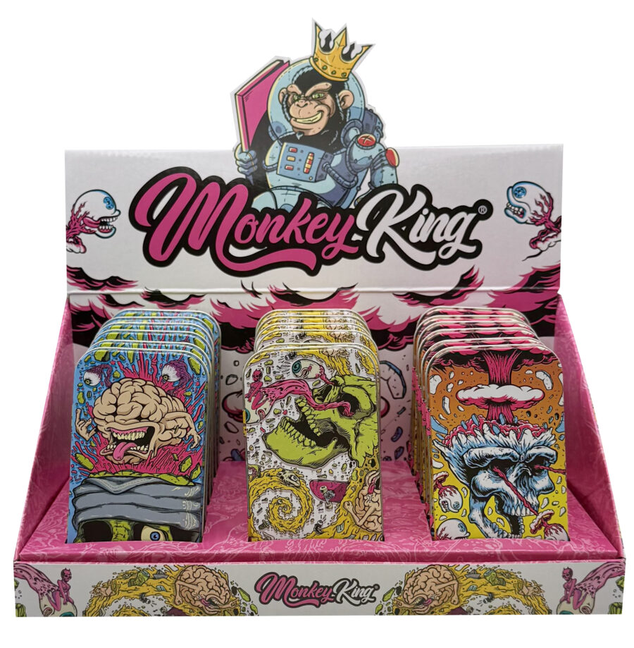CAJA MONKEY TIN BOX SKULL