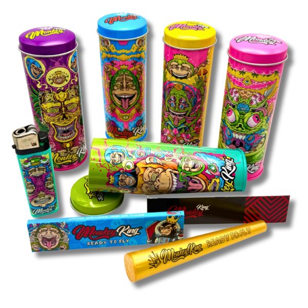 MONKEY PACK ROUND TIN BOX 2