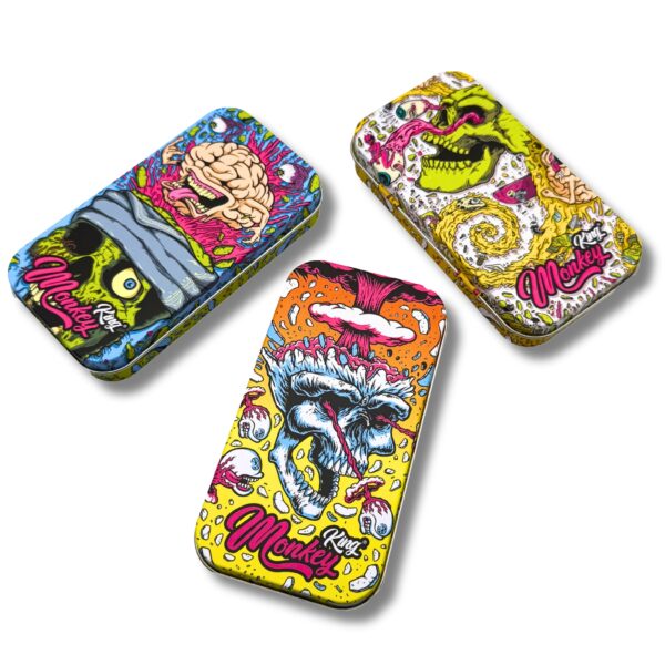 CAJA MONKEY TIN BOX SKULL