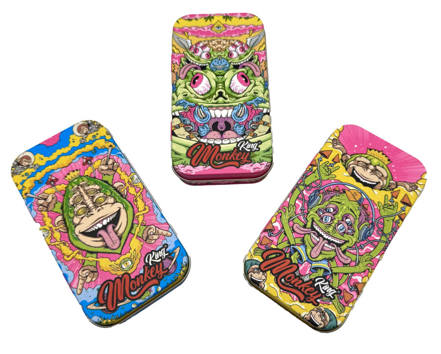 CAJA MONKEY TIN BOX HYPNOTIC