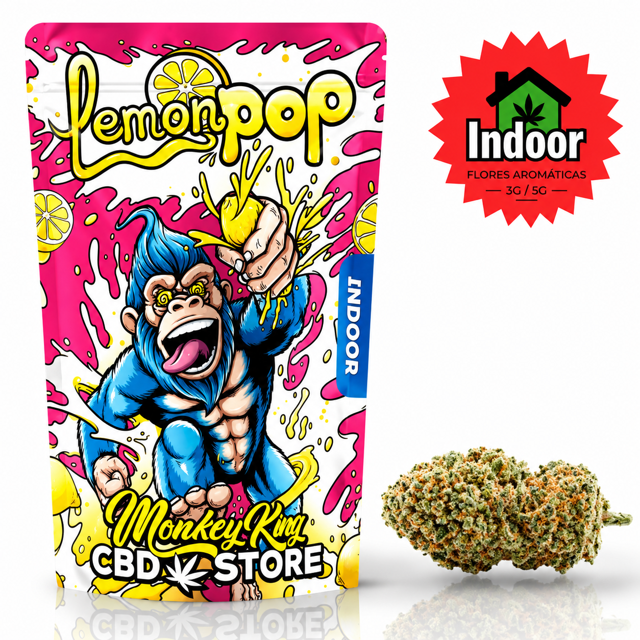 FLOR AROMATICA LEMON POP DE MONKEY KING 🍋