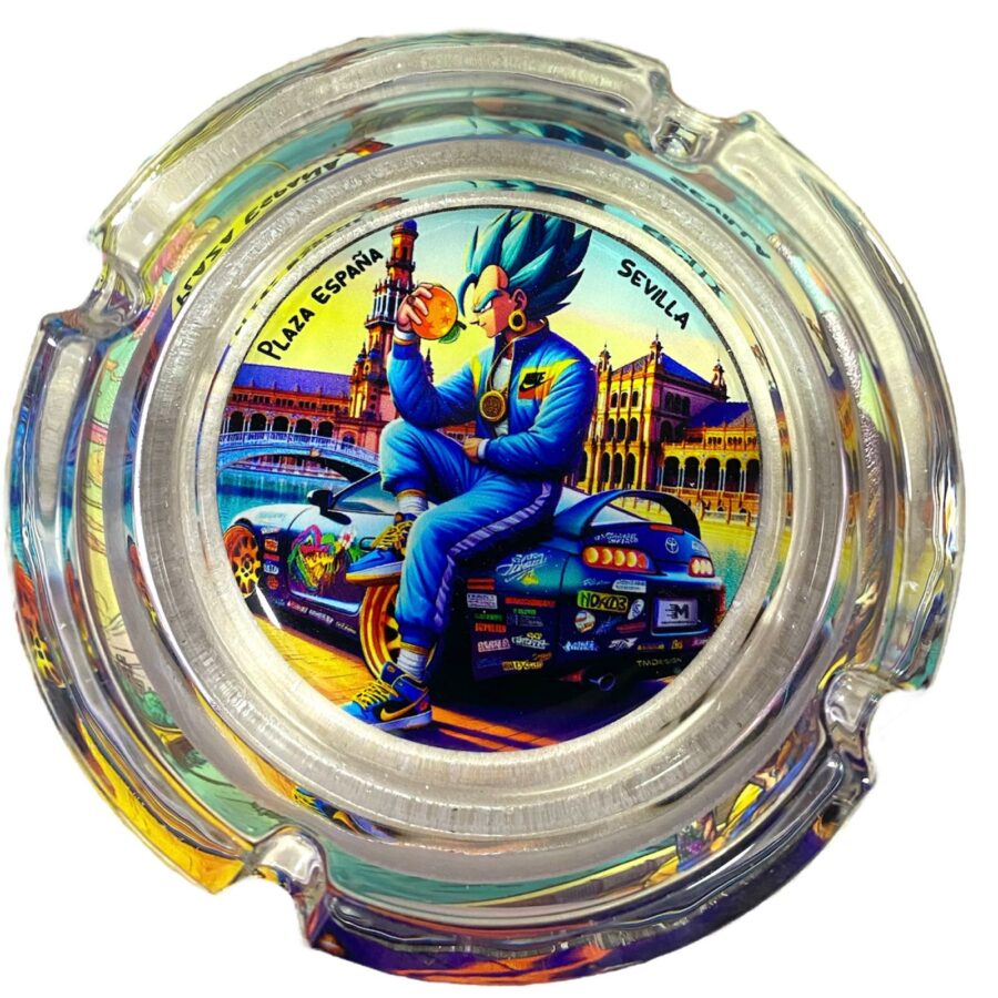 CENICERO CRISTAL DRAGON BALL CELESTE