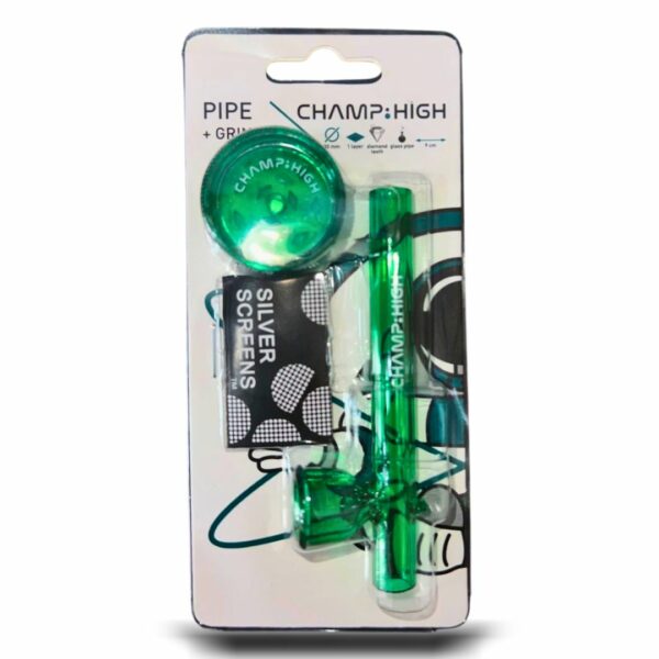 PIPA DE CRISTAL CON GRINDER Y REJILLAS