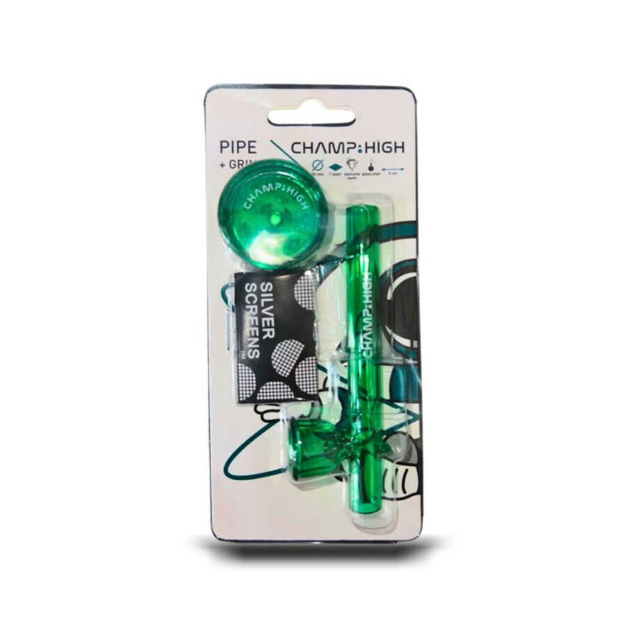 PIPA DE CRISTAL CON GRINDER Y REJILLAS