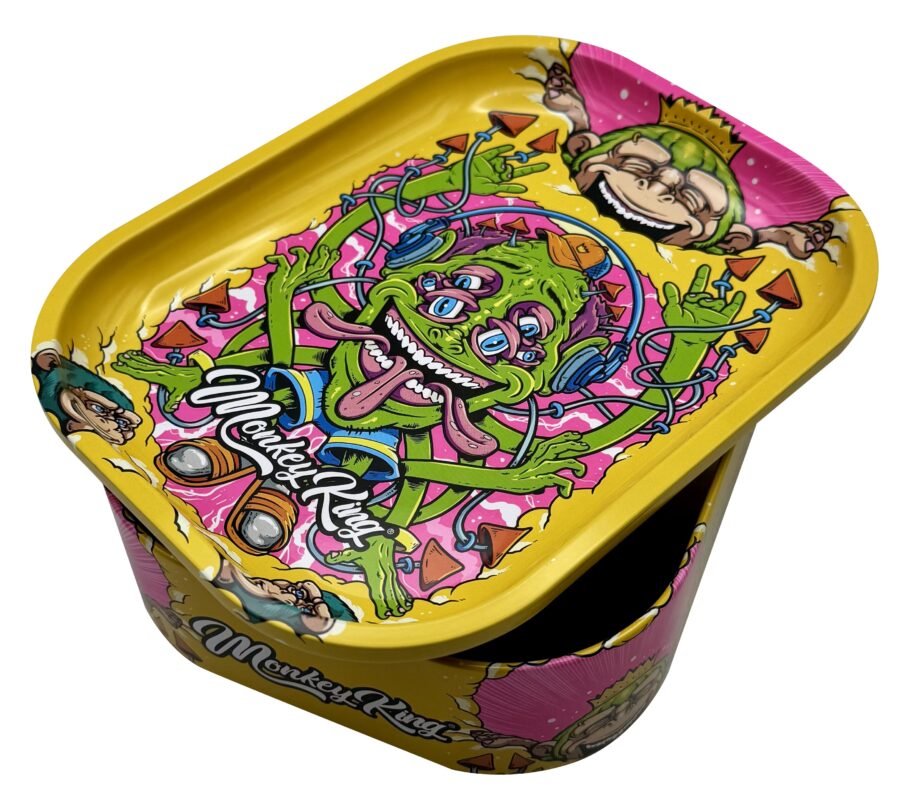 MONKEY METALIC TRAY BOX AMARILLO
