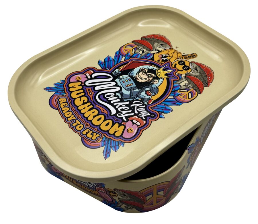 MONKEY METALIC TRAY BOX MUSHROOM