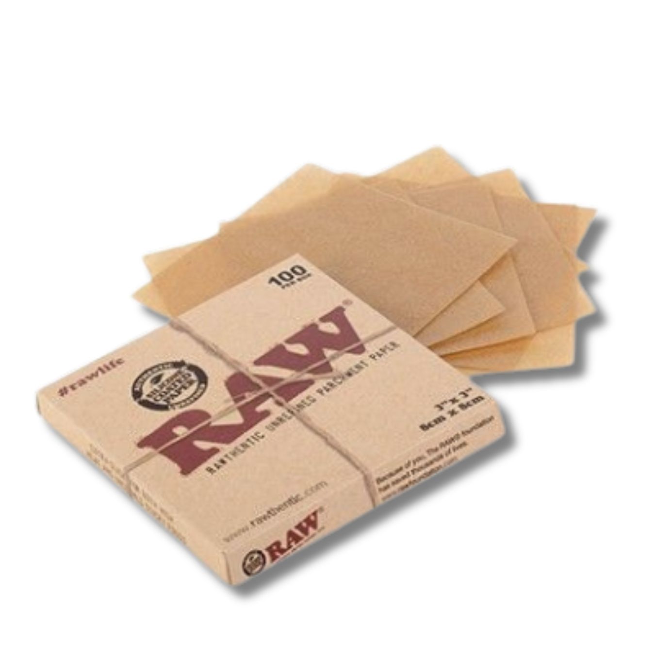 RAW PARCHMENT 100 HOJAS 8x8cm