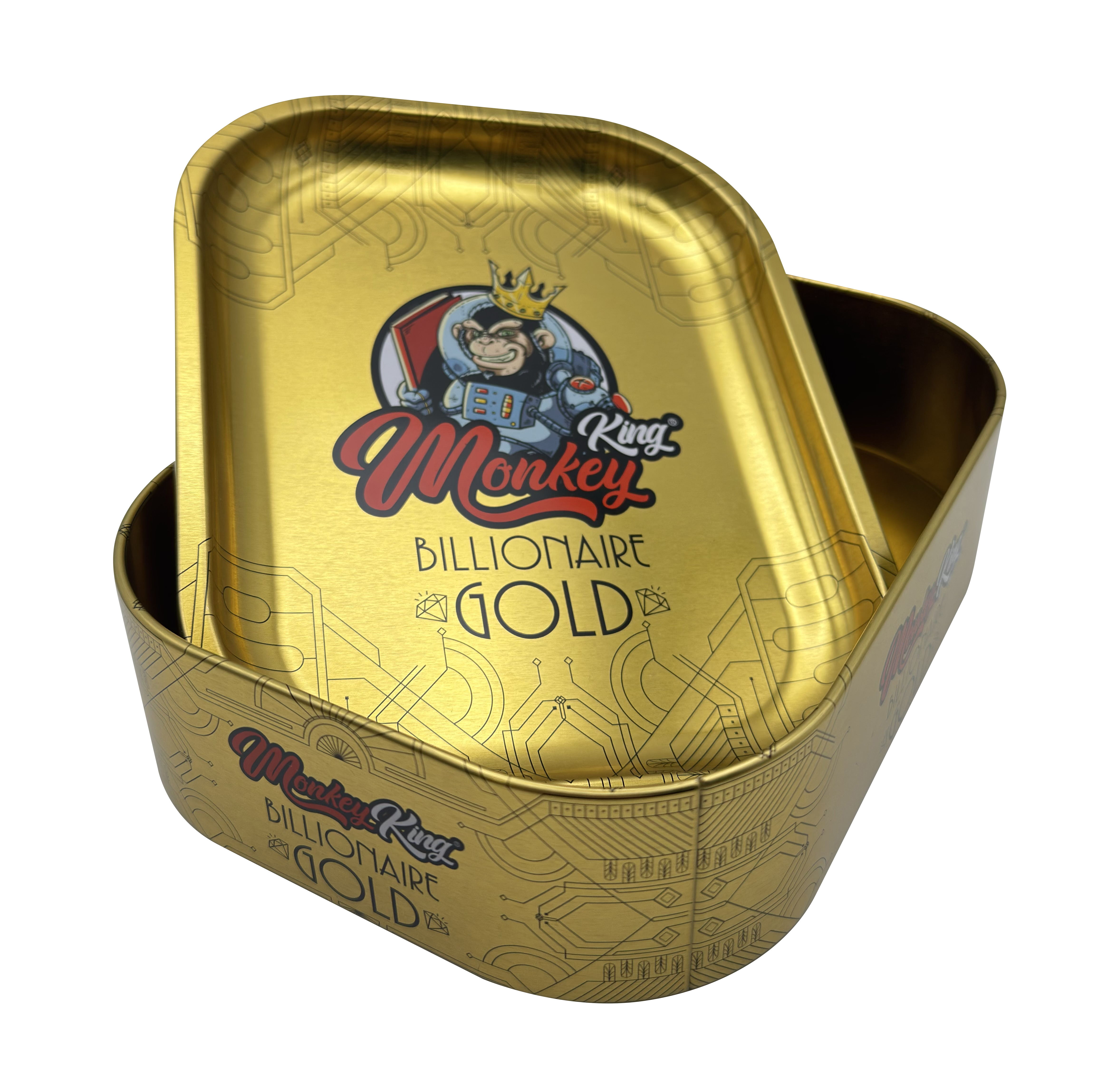 MONKEY METALIC TRAY BOX BILLIONAIRE