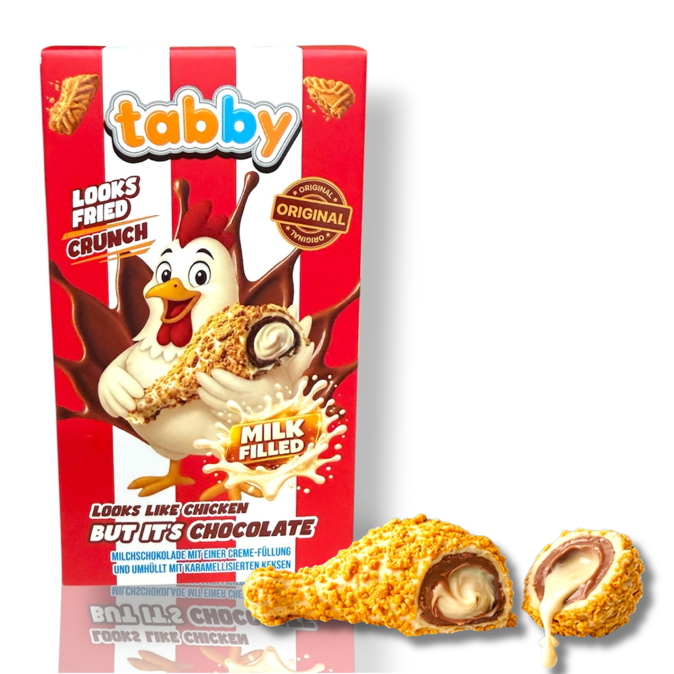 TABBY LOOKS FRIED CRUNCH – MILK FILLED🍗🍫