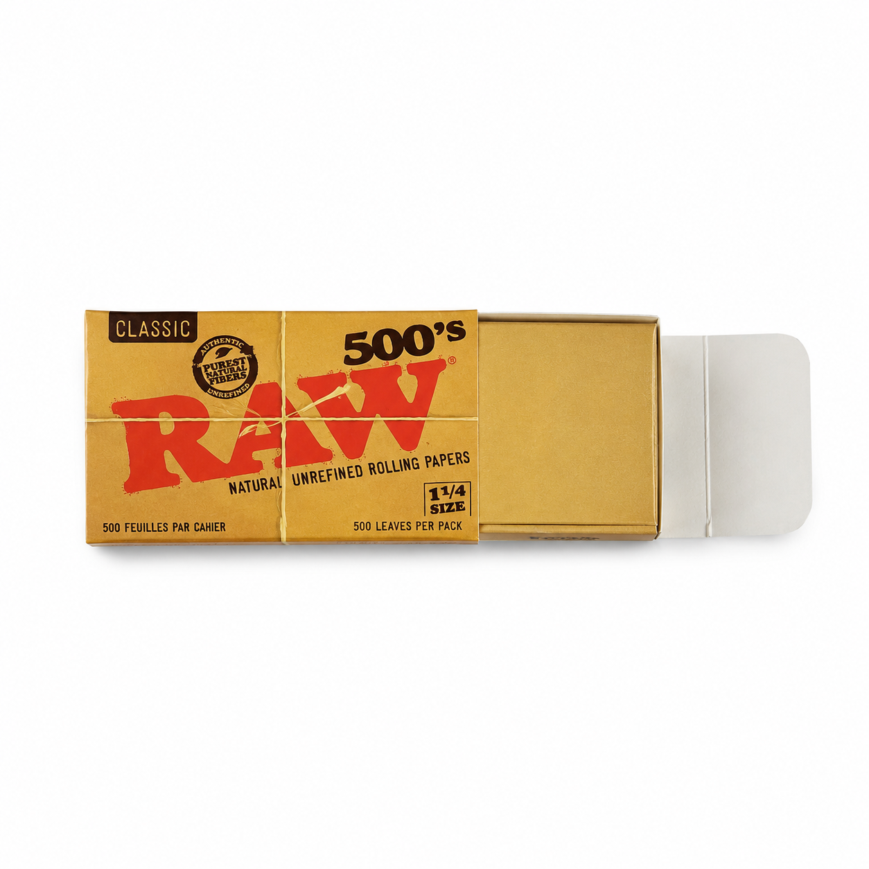PAPEL 1 1/4 RAW BLOCK 500