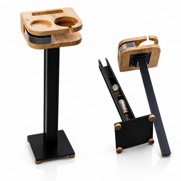 MUEBLE VERTICAL CON COMPARTIMENTO OCULTO | ROBLE Y METAL PREMIUM 🔏