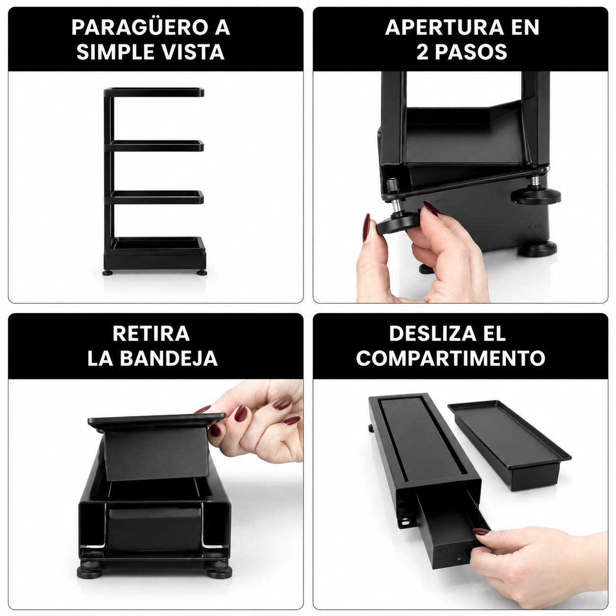 PARAGÜERO CON COMPARTIMENTO SECRETO | METAL 🔏 - Imagen 4