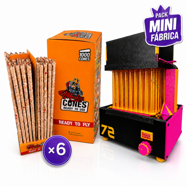 PACK MINI FÁBRICA | MÁQUINA PRE-ROLLS 72 + 6.000 CONOS MONKEY KING 🚀💨
