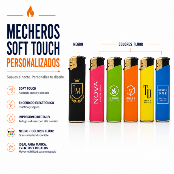 MECHEROS SOFT TOUCH  PERSONALIZABLES | ENCEDEDOR CON TU LOGO O DISEÑO 🔥🚀