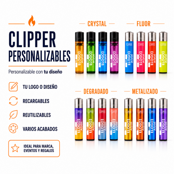 CLIPPER PERSONALIZABLES | ENCEDEDOR CON TU LOGO O DISEÑO 🔥🚀