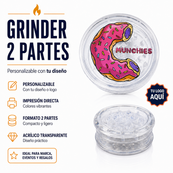 GRINDER 2 PARTES PERSONALIZABLES | CON TU LOGO O DISEÑO 🔥🚀