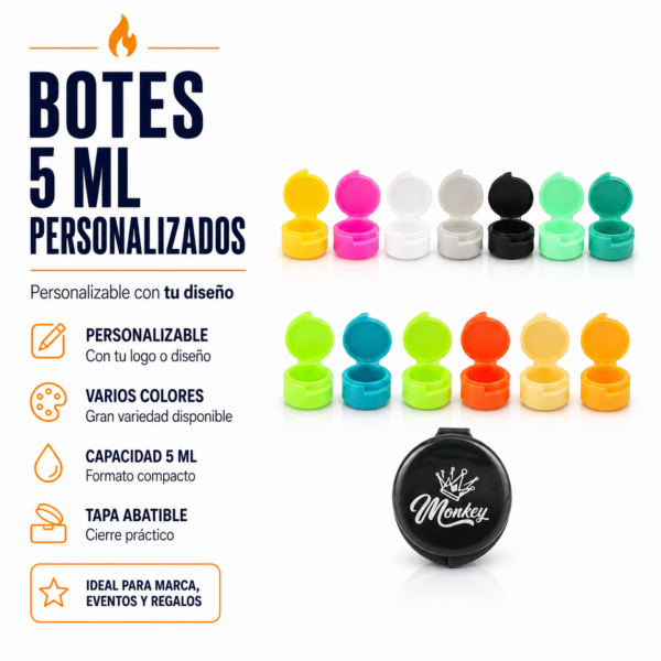 BOTE 5ML PERSONALIZABLES | CON TU LOGO O DISEÑO 🔥🚀