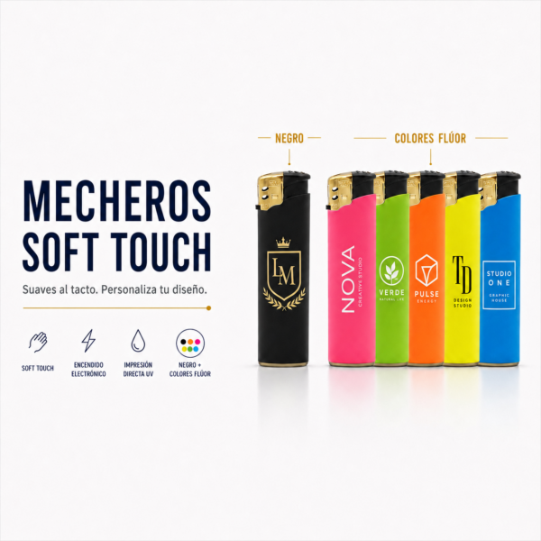MECHEROS SOFT TOUCH  PERSONALIZABLES | ENCEDEDOR CON TU LOGO O DISEÑO 🔥🚀