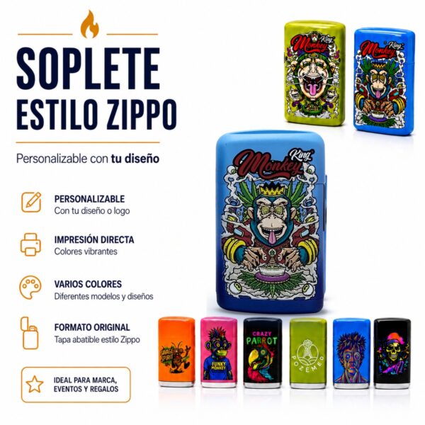 SOPLETE ESTILO ZIPPO PERSONALIZABLES | ENCEDEDOR CON TU LOGO O DISEÑO 🔥🚀